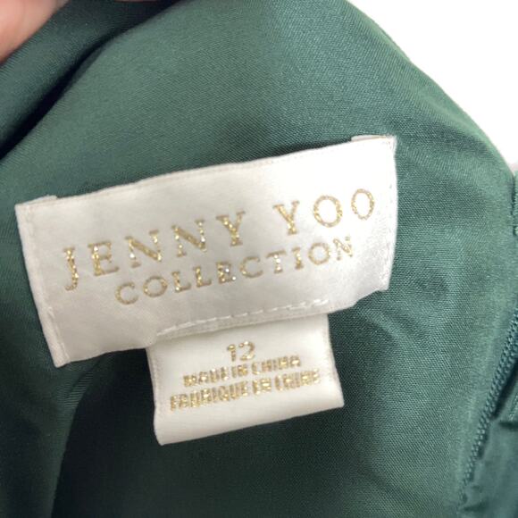 ANTHROPOLOGIE x BHLDN JENNY YOO Mila Maxi Dress Forest Green {I39} - Picture 6 of 7